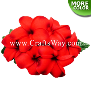 CMM-026 Custom Made Flower Hairpiece, Plumeria (Z) Hair Clip
