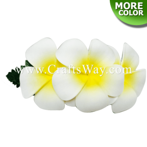 CMM-027 Custom Made Flower Hairpiece, Plumeria (CA) Hair Clip