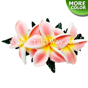 CMM-029 Custom Made Flower Hairpiece, Plumeria (BU) Hair Clip