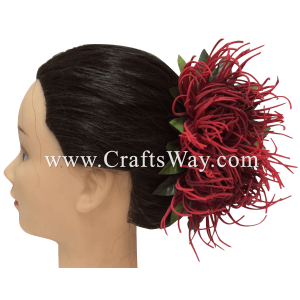 CMM-041 Custom Made Flower Hairpiece, Spider Mum Hair Clip Sample