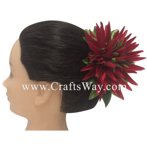 CMM-045 Custom Made Flower Hairpiece, Heliconia Hair Clip Sample