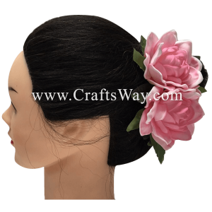 CMM-046 Custom Made Flower Hairpiece, Gardenia (A) Hair Clip Sample