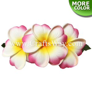 CMM-047 Custom Made Flower Hairpiece, Plumeria (GA) Hair Clip