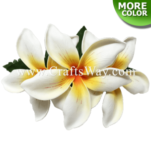 CMM-048 Custom Made Flower Hairpiece, Plumeria (CO) Hair Clip