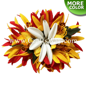 CMM-050 Custom Made Flower Hairpiece, Tiare, Spider Lily & Orchid Hair Clip