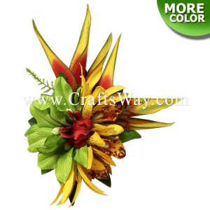 CMM-055 Custom Made Flower Hairpiece, Tropical Hair Clip