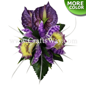 CMM-059 Custom Made Flower Hairpiece, Orchid Hair Clip