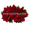 CMM-067-S Custom Made Flower Hairpiece, X'mas Hair Clip