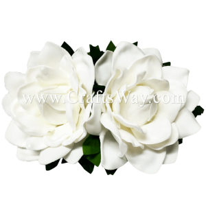 CMM-076 Custom Made Flower Hairpiece, Gardenia (P) Hair Clip