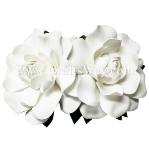 CMM-077 Custom Made Flower Hairpiece, Gardenia (I) Hair Clip