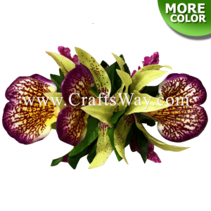 CMM-079 Custom Made Flower Hairpiece, Orchid (K) Hair Clip