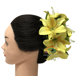 CMM-081 Custom Made Flower Hairpiece, Lily (S) Hair Clip Sample