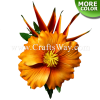 CMM-082 Custom Made Flower Hairpiece, Hibiscus (H) & Heliconia Hair Clip
