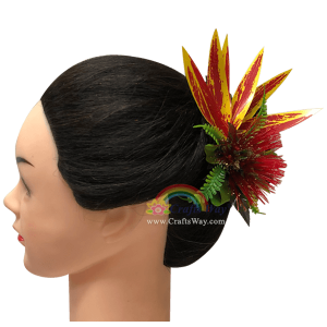 CMM-085 Custom Made Flower Hairpiece, Lehua Hair Clip Sample