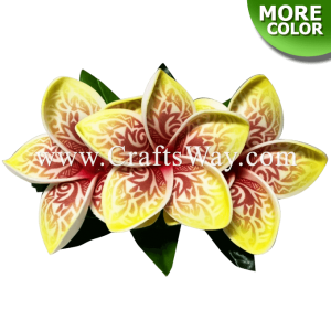 CMM-088 Custom Made Flower Hairpiece, Plumeria (JU Tribal) Hair Clip