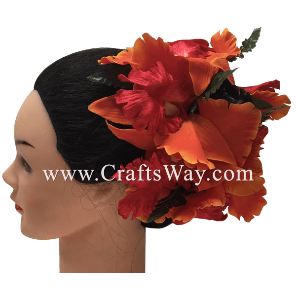 Silk Cattleya Orchid Hair Clip - CraftsWay.,LLC Artificial Flowers & Crafts  Items