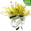 CMM-096 Custom Made Flower Hairpiece, Spider Lily & Gardenia (A) Hair Clip
