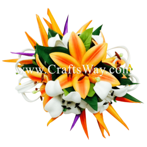 CMXL-005 Custom Made Flower Hairpiece, Tropical Hair Clip