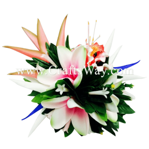 CMXL-006 Custom Made Flower Hairpiece, Tropical Hair Clip