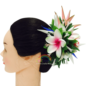CMXL-006 Custom Made Flower Hairpiece, Tropical Hair Clip Sample