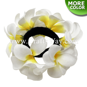 FHN1-01 Custom Made Flower Hairpiece, Silk Plumeria Hair Bun