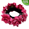 FHN2-01 Custom Made Flower Hairpiece, Silk Rose Hair Bun