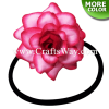 FHN3-01 Custom Made Flower Hairpiece, Rose Rubber Band
