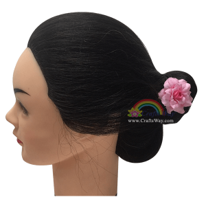 FHN3-01 Custom Made Flower Hairpiece, Rose Rubber Band Sample