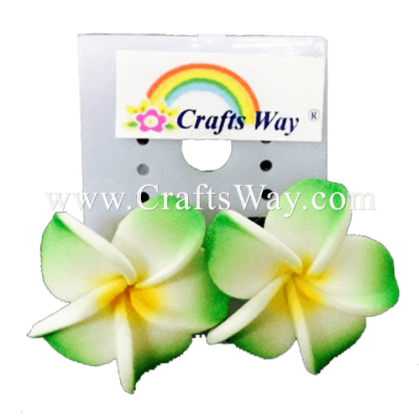 Foam Plumeria Earrings 06 CraftsWay.,LLC Artificial Flowers & Crafts