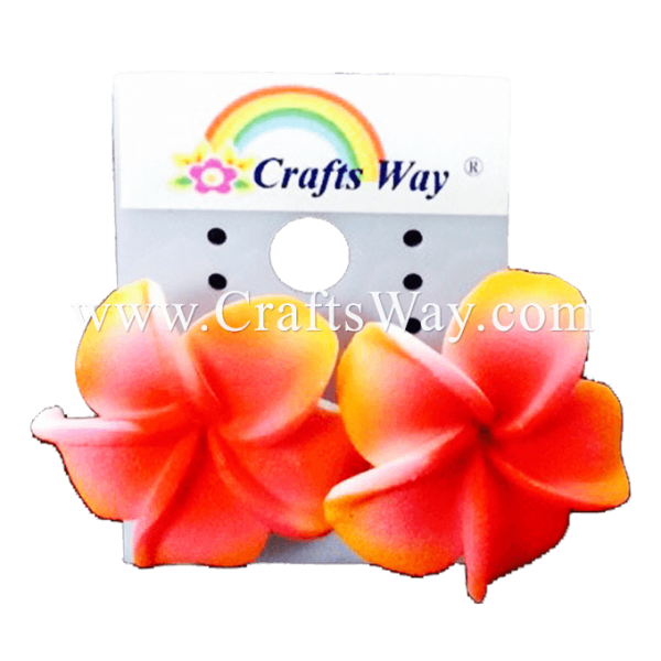 Foam Plumeria Earrings 13 CraftsWay.,LLC Artificial Flowers & Crafts