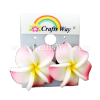 GFE1-23 Artificial Foam Flower, Plumeria Earrings #23 Light pink with yellow center