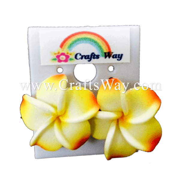 Foam Plumeria Earrings 24 CraftsWay.,LLC Artificial Flowers & Crafts