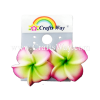 GFE1-40 Artificial Foam Flower, Plumeria Earrings #40 Purple with green center