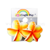 GFE1-45 Artificial Foam Flower, Plumeria Earrings #45 Orange and yellow