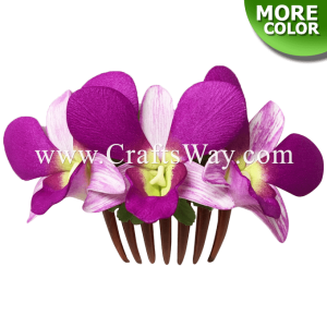 HCM-001 Custom Made Flower Hairpiece, Dendrobium (Special A) Hair Comb