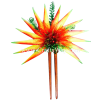 HO-301 Custom Made Flower Hairpiece, Heliconia & Lehua Hair Stick