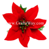 XMS-004 Custom Made Flower Hairpiece, Large Poinsettia Hair Clip