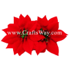 XMS-006 Custom Made Flower Hairpiece, 2 Small Poinsettias Hair Clip