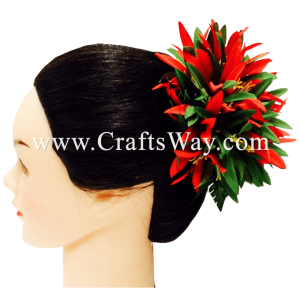 XMS-007 Custom Made Flower Hairpiece, Spider Lily Hair Clip Sample