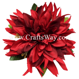 XMS-009 Custom Made Flower Hairpiece, Dahlia (A) & Spider Lily Hair Clip