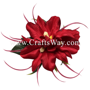 XMS-017 Custom Made Flower Hairpiece, Silk Orchid (E) Hair Clip