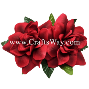 XMS-021 Custom Made Flower Hairpiece, Gardenia (D) Hair Clip