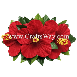 XMS-022 Custom Made Flower Hairpiece, Hibiscus Hair Clip