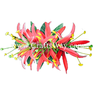 XMS-042 Custom Made Flower Hairpiece, Spider Lily (A) Hair Clip