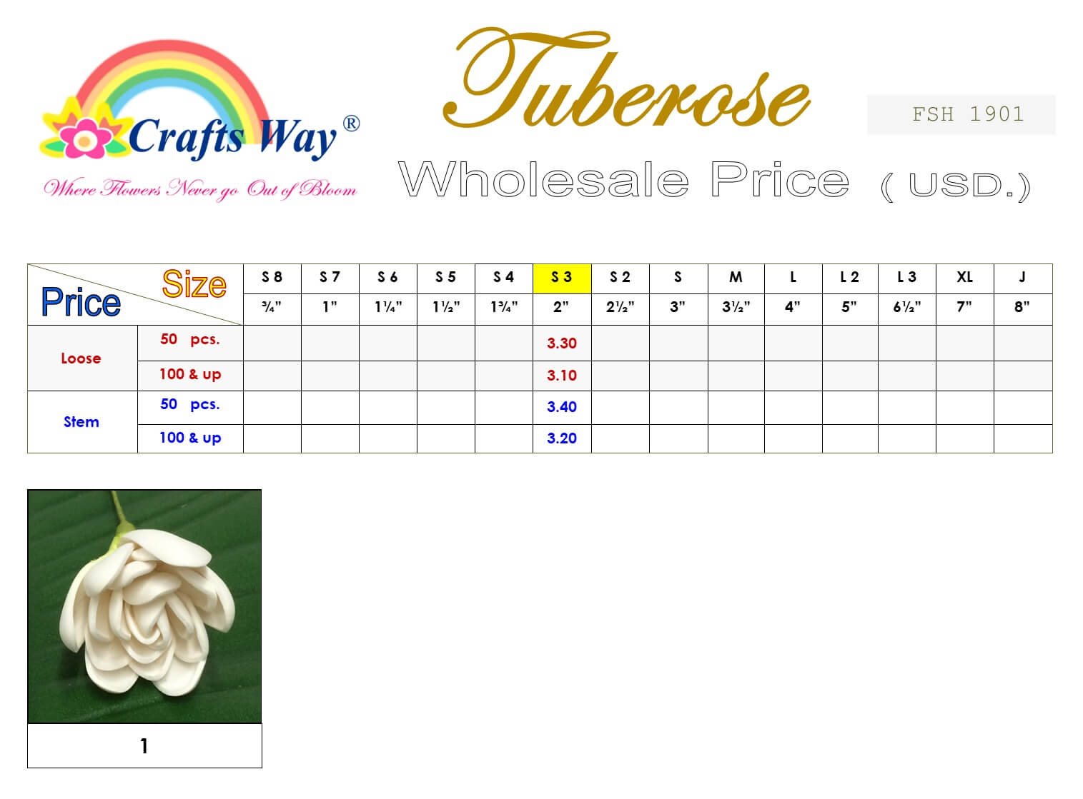 FSH1901-Bulk Tuberose (Bulk)