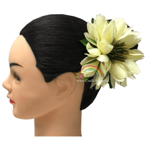 CMS-066 Custom Made Flower Hairpiece, Silk Champa Hair Clip Sample