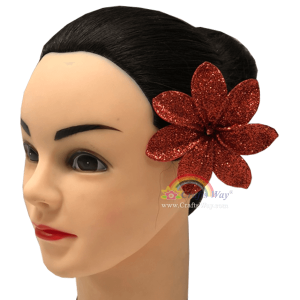 FSH459 Artificial Foam Flowers, Tiare Type CO with Glitter, 3¼ inches