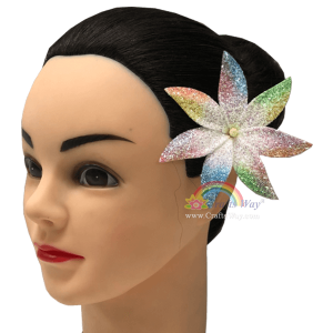 FSH460 Artificial Foam Flowers, Foam Tiare Type CU with Glitter, 3½ inches