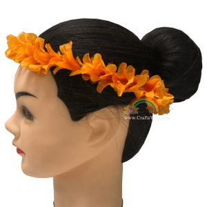 HK029 Elastic Pua Kenikeni Headband Elastic Silk Pua Kenikeni Headband, Flower Headband, One size fits all, Materials: Silk Pua Kenikeni and elastic cord