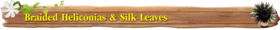 Braided Heliconias & Silk Leaves Hair Band | CraftsWay.com